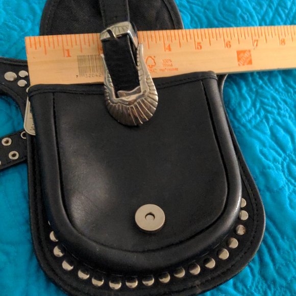 Nicole Miller riveted biker steampunk belt,  fanny pack